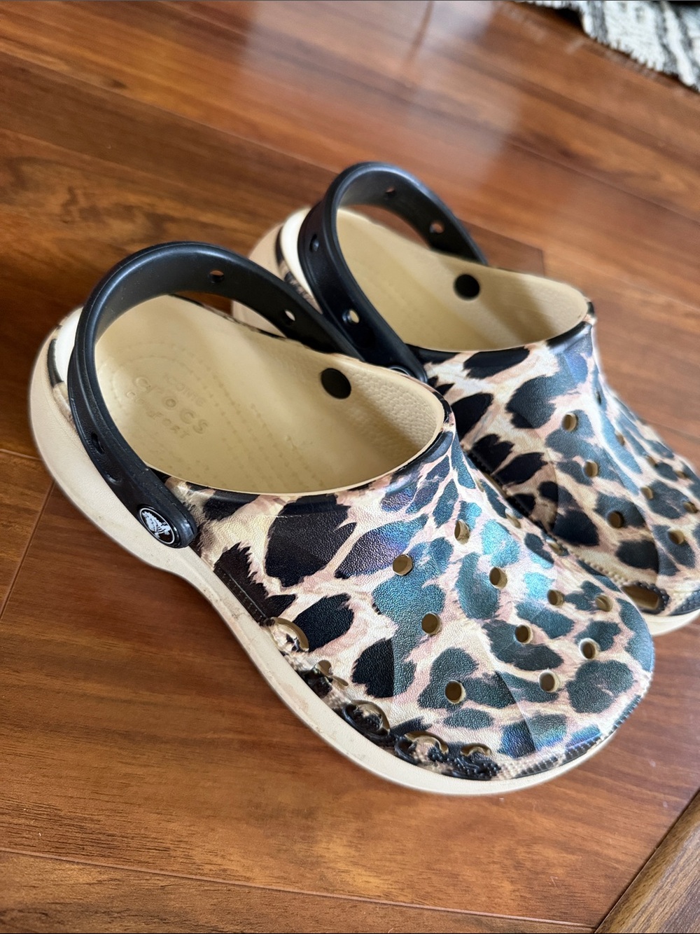 Leopard crocs